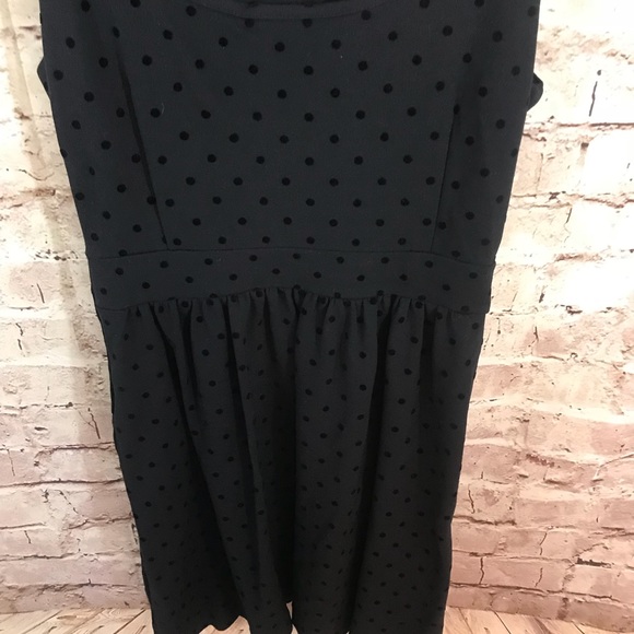 Madewell Velvetdot Sleeveless Black Mini Dress - Picture 5 of 7